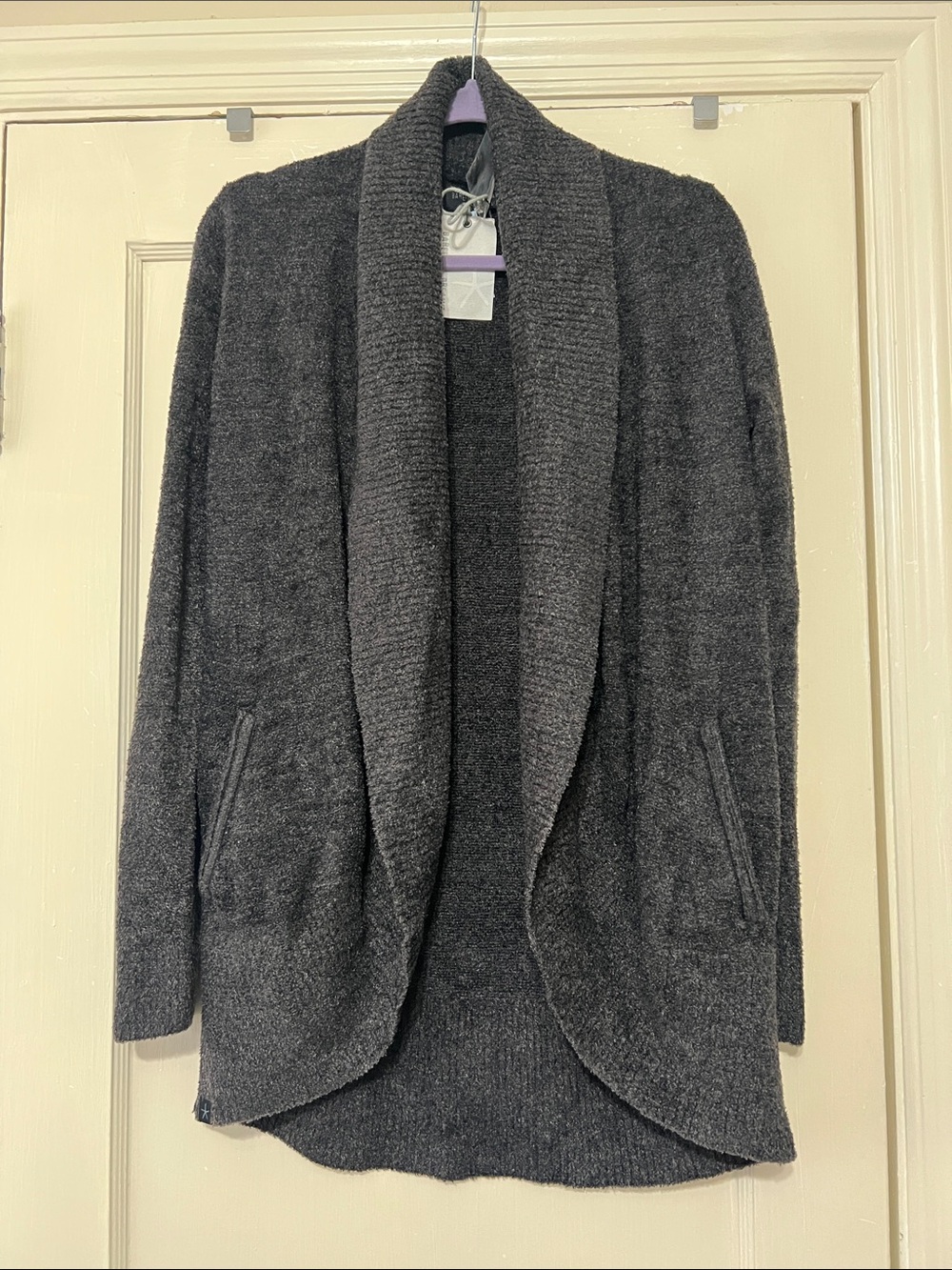Barefoot Dreams Carbon Gray CozyChic Lite Circle Cardigan